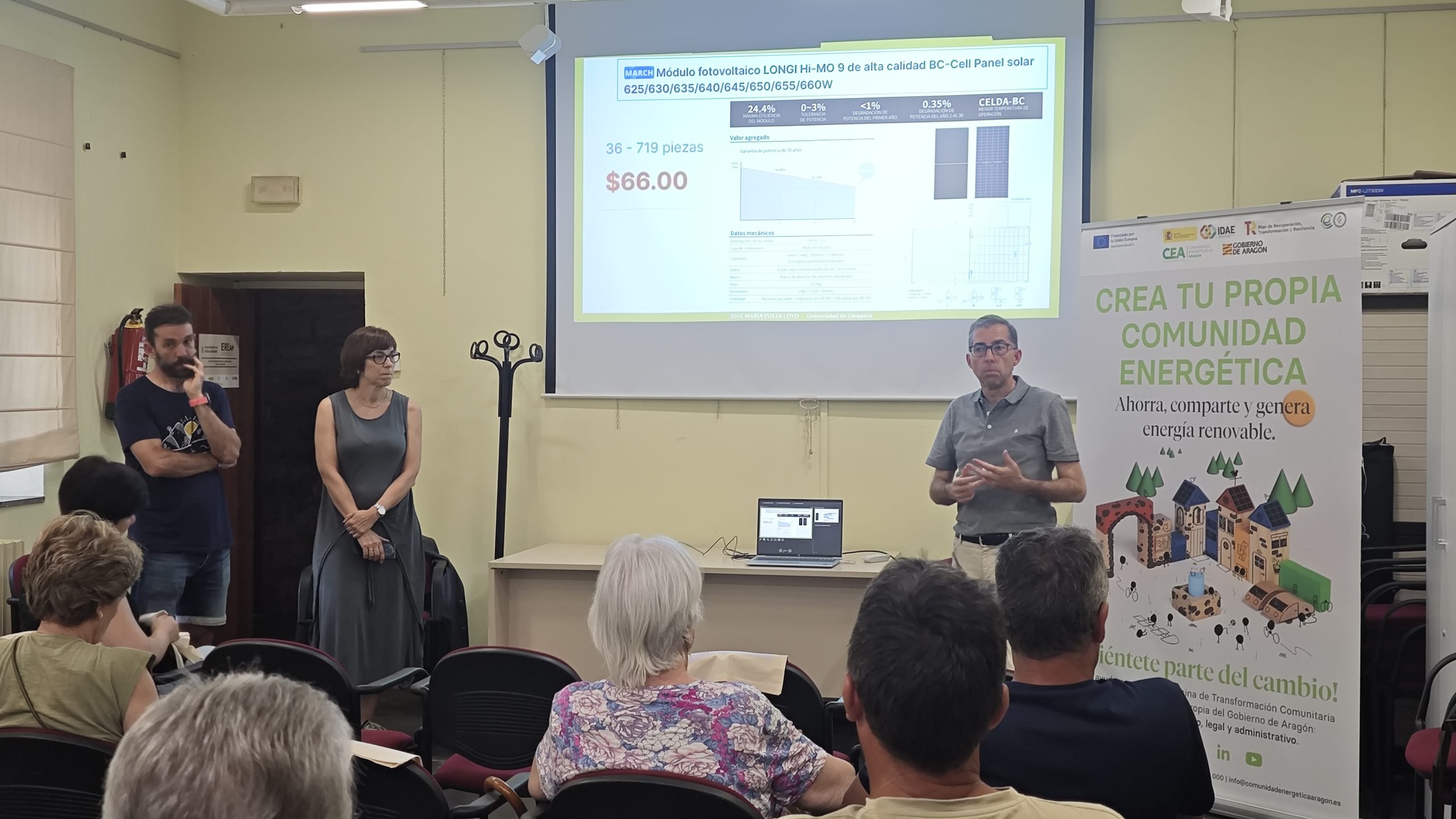 La OTC Aragón Energía Propia imparte una sesión informativa sobre autoconsumo colectivo en Aínsa. Beneficios de comunidad energética